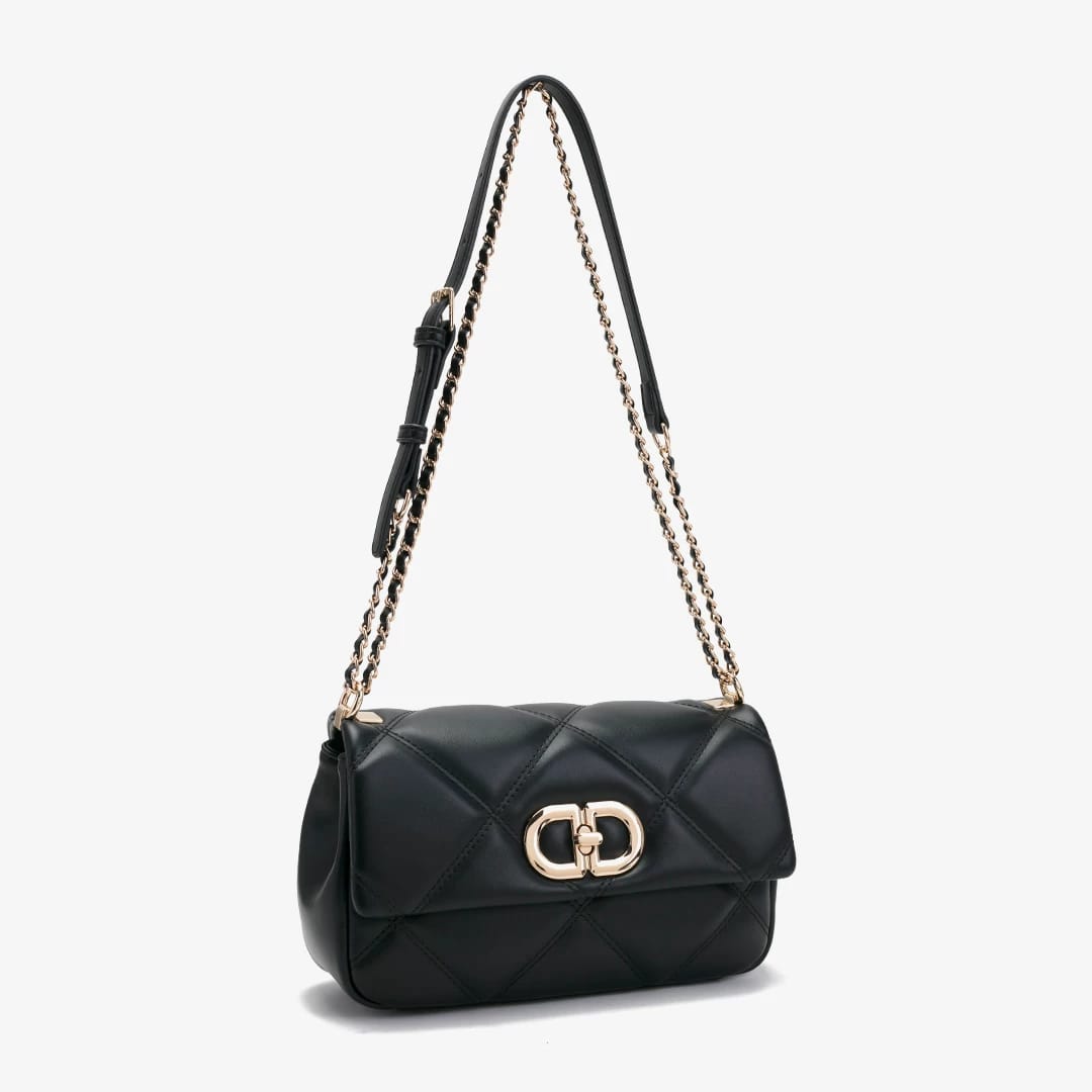 Black Leather Crossbody Women Bag