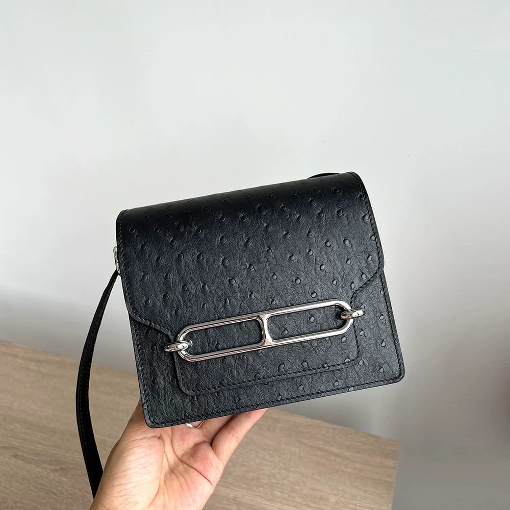 Luxury Hermès Roulis Mini Black Ladies Bag