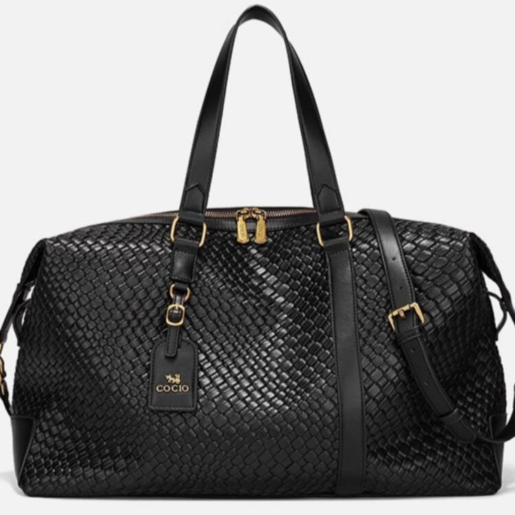 COCIO Leather Duffle Travelling HandBag For Girls