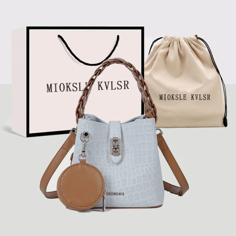 Handheld Bucket Girls Cream Bag