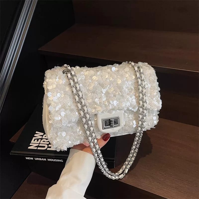 Party Square Meter Fat Lady Shiny Crossbody Bag