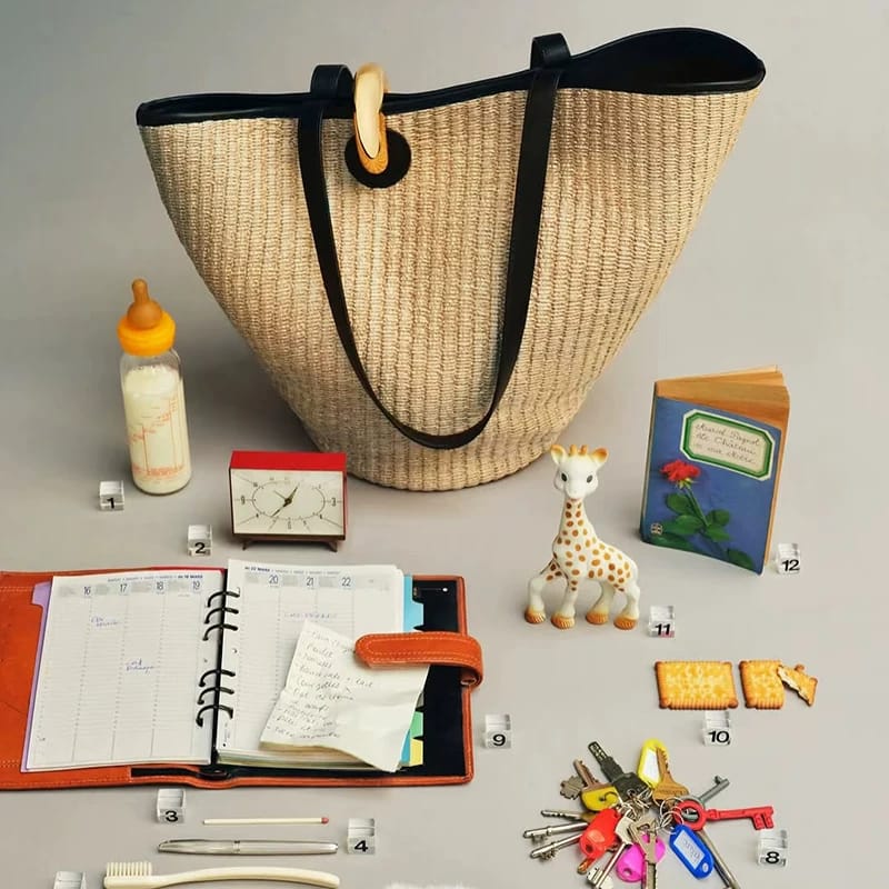 Le Bambola Raffia Girl Tote Bag