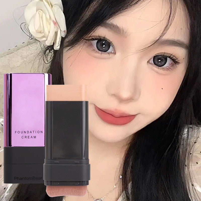 Phantom Bear 2 In 1 Luxury Anti-Wrinkle Foundation Stick With Brush
