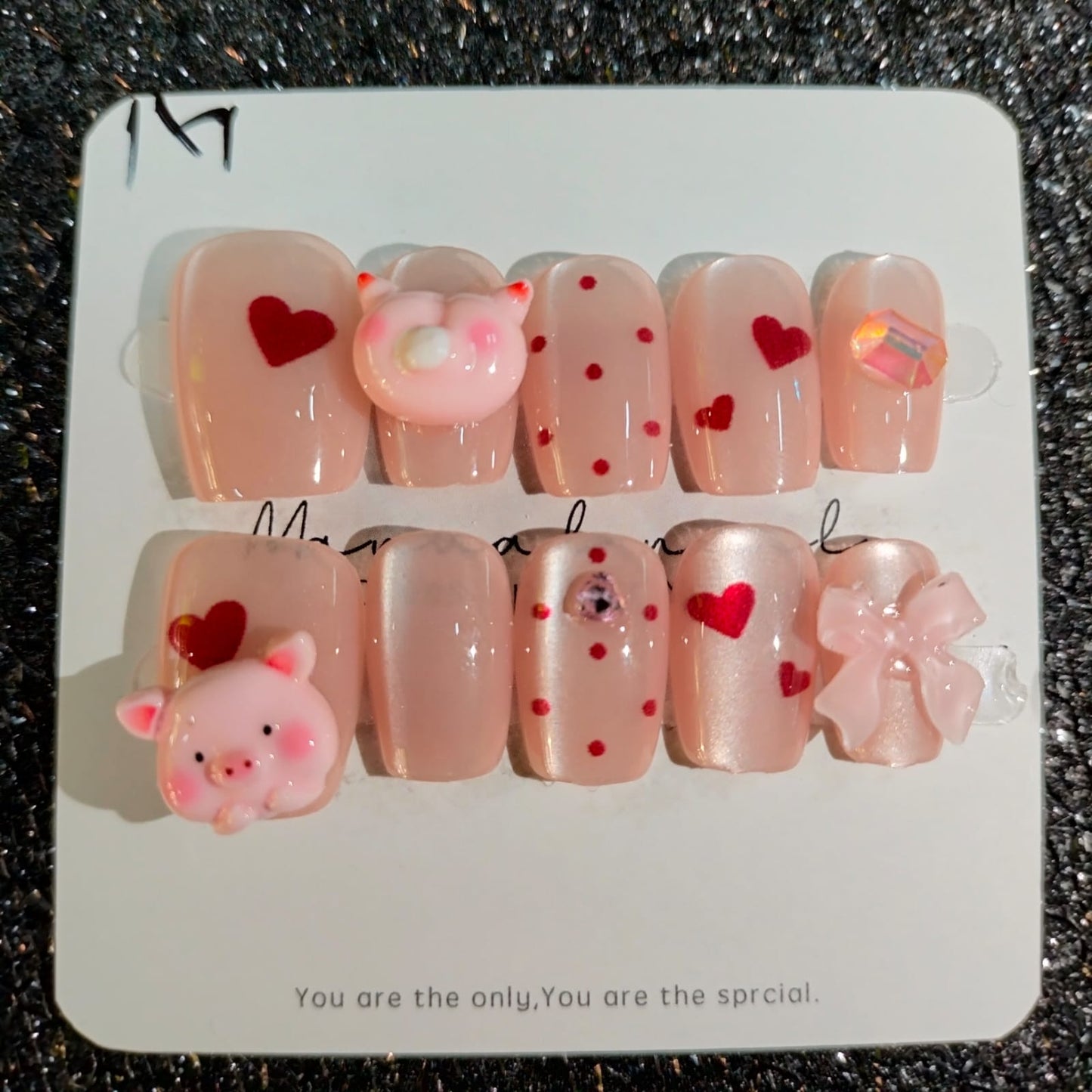 Z013 Press On Nails Square Coffin Shape
