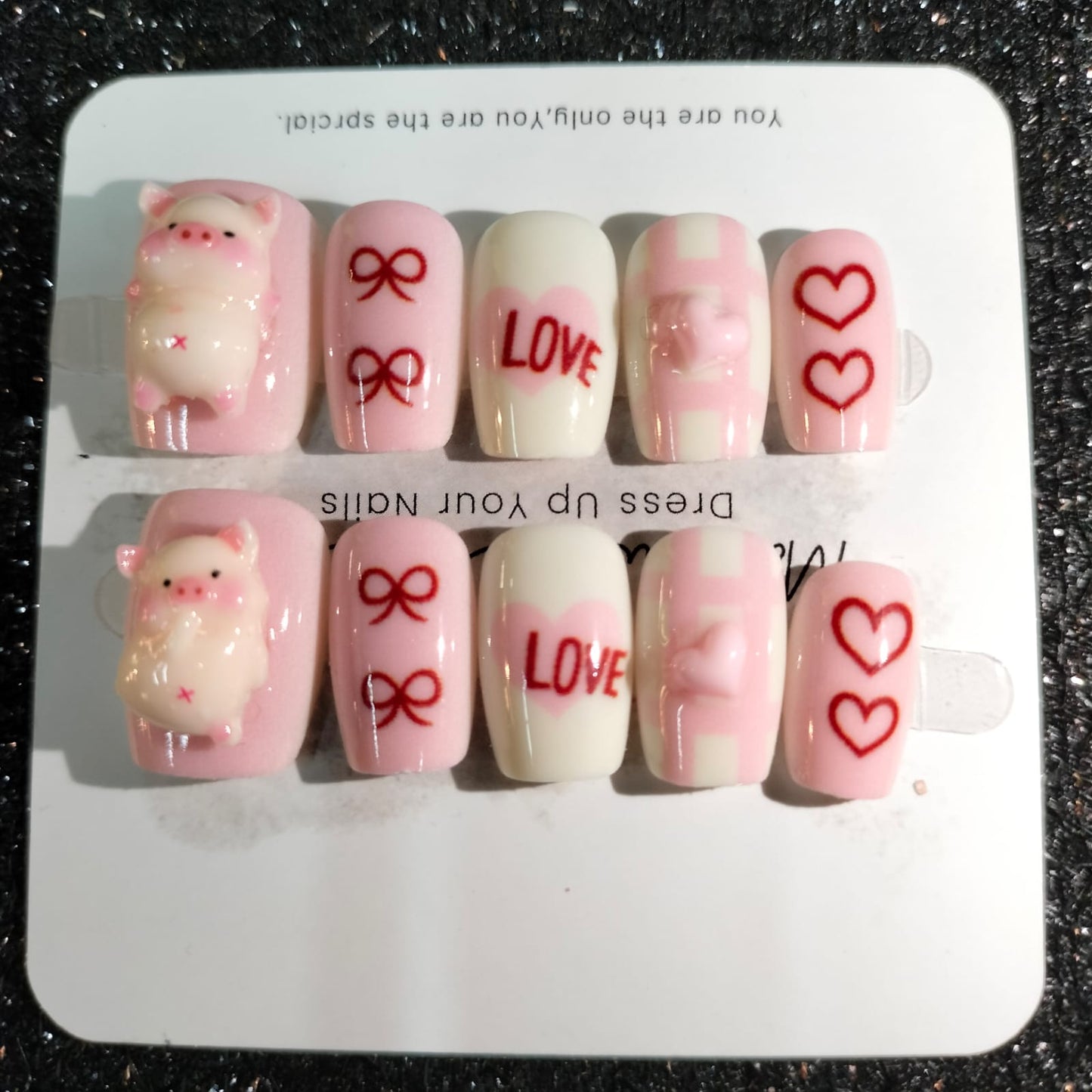 Z008 Press On Nails Square Coffin Shape