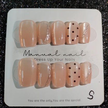 Z016 Press On Nails Square Coffin Shape