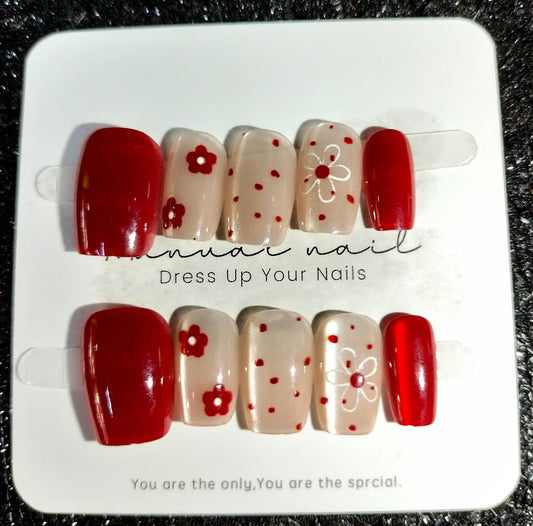 Z027 Press On Nails Square Coffin Shape