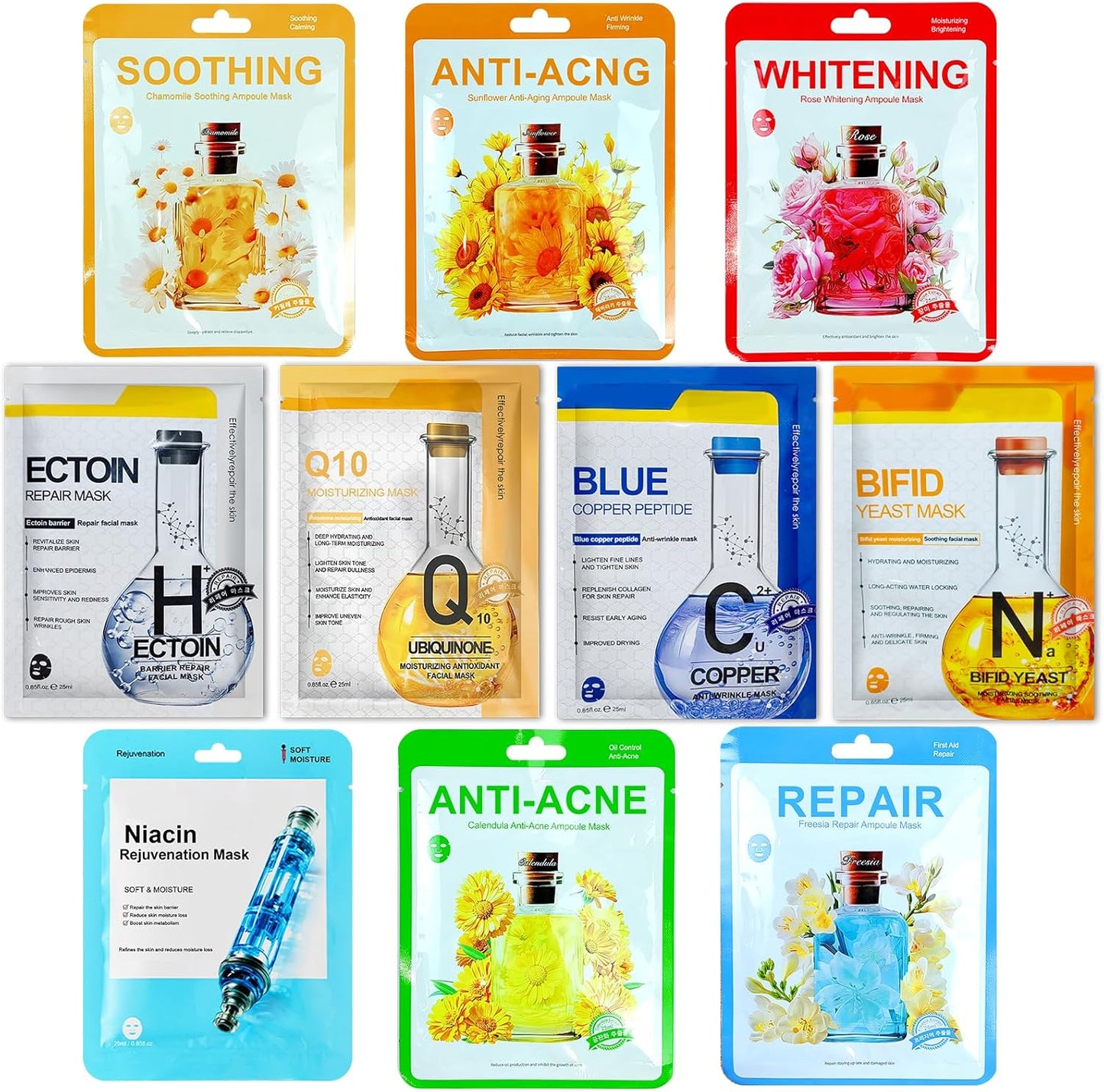 KORMESIC Hydrating Face Sheet Mask Moisturizing & Repairing Facial Mask