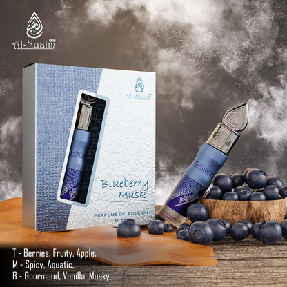 Al-Nuaim® Perfume Oil Roll On Blueberry Musk 6ML | Unisex Attar |