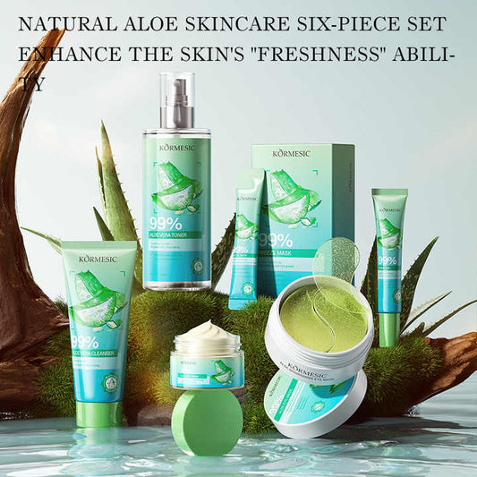 KORMESIC Moisturizing Soothing Brightening Aloe Vera Softening Skin Care Kit