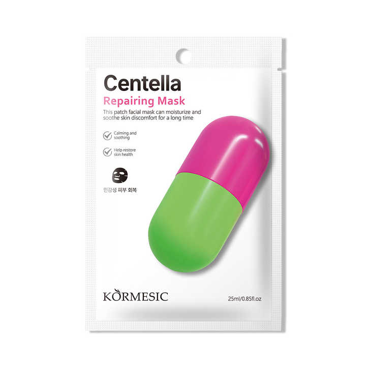 KORMESIC Moisturizing Centella Repairing Brightening Hydrating Face Sheet Mask