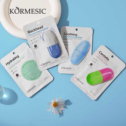 KORMESIC Moisturizing Centella Repairing Brightening Hydrating Face Sheet Mask