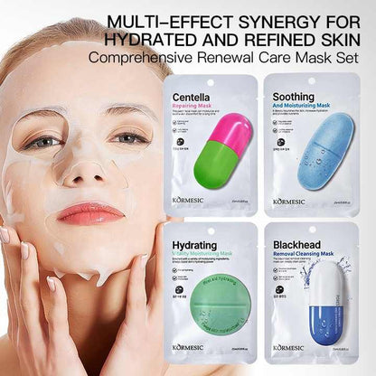 KORMESIC Moisturizing Centella Repairing Brightening Hydrating Face Sheet Mask