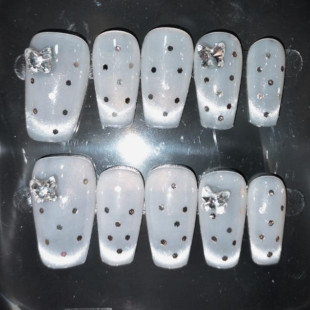 Press On Nail Long Coffin Nails Shape 10Pcs Mask Queen Nepal