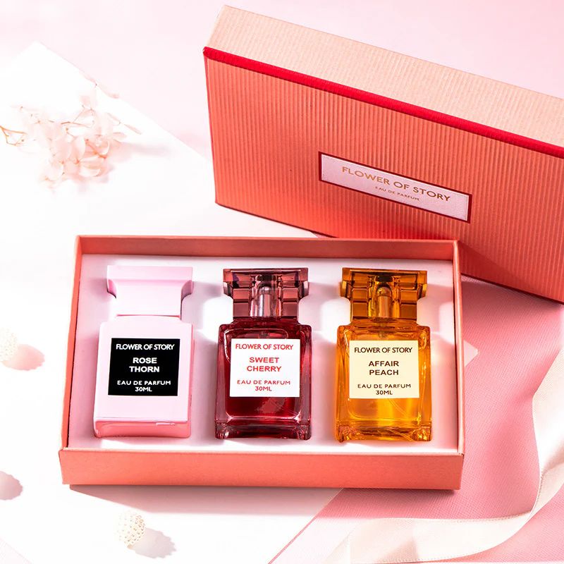 Flower Of Story Eau de Parfum Spray 3 Different Fragrance 3x30ml Set Women Perfume