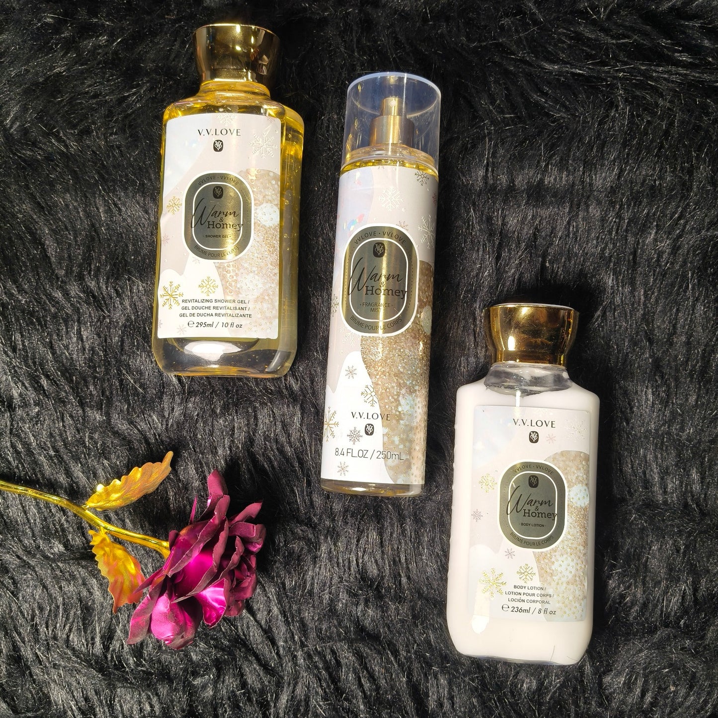 Splash Package V.V Love Warm & Honey 3pcs Bath & Body Set