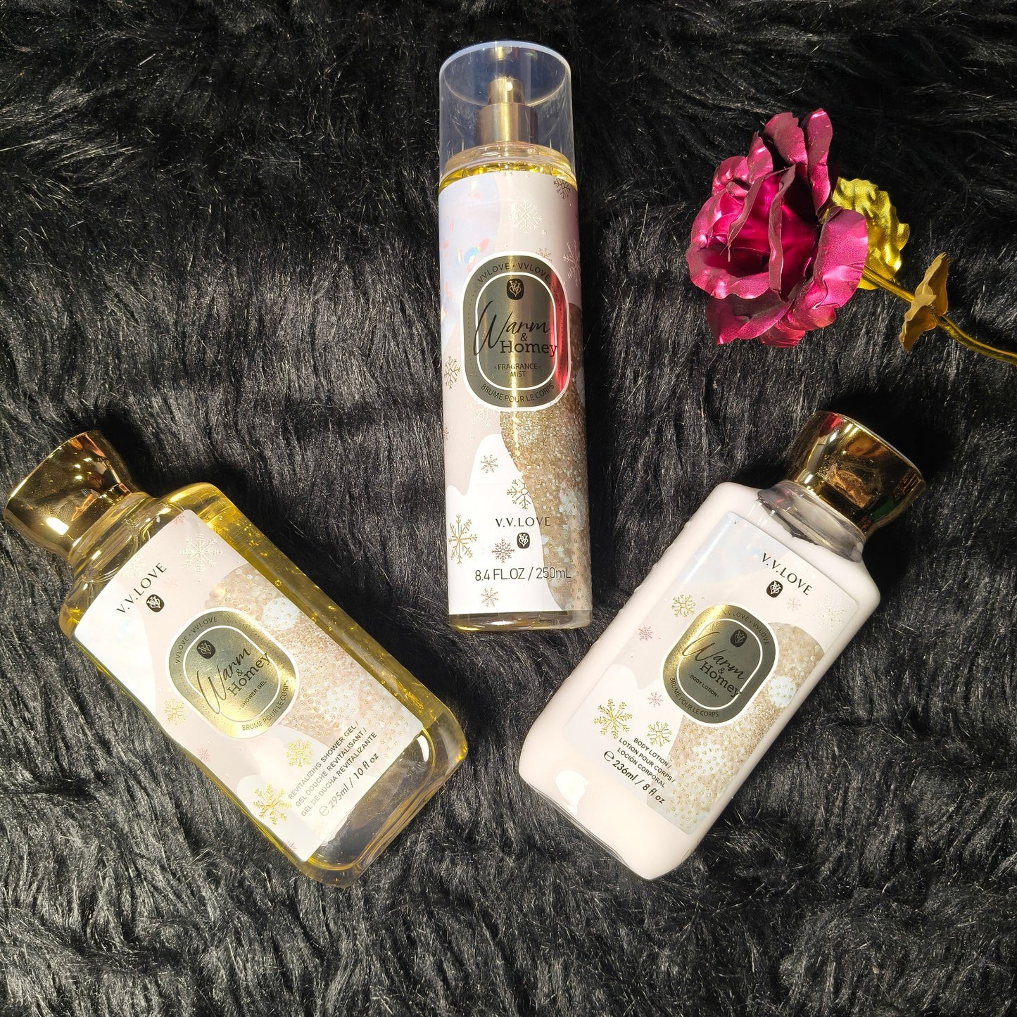 Splash Package V.V Love Warm & Honey 3pcs Bath & Body Set