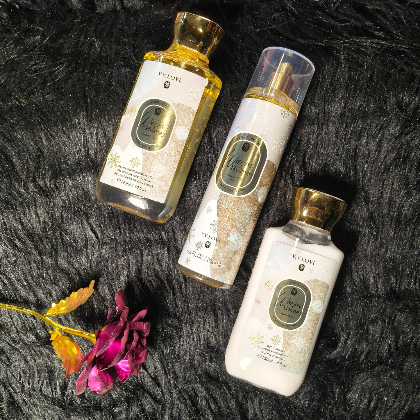 Splash Package V.V Love Warm & Honey 3pcs Bath & Body Set