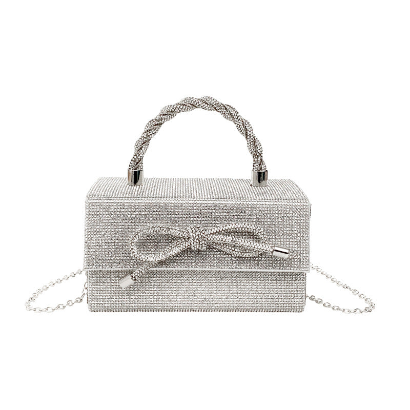Gorgeous Rhinestones Bow Chain Shoulder Luxury Bag