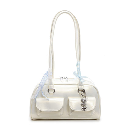 Celebrity Style Bow Korean Niche Versatile Boston Tote Bag