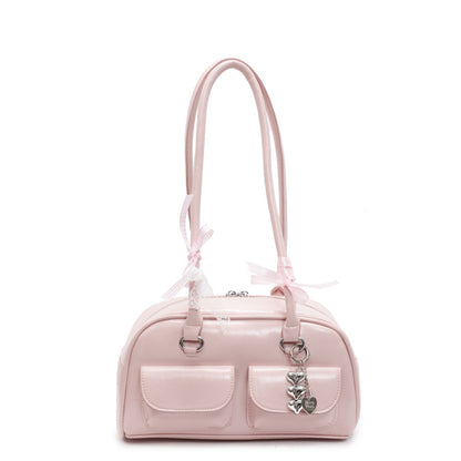 Celebrity Style Bow Korean Niche Versatile Boston Tote Bag