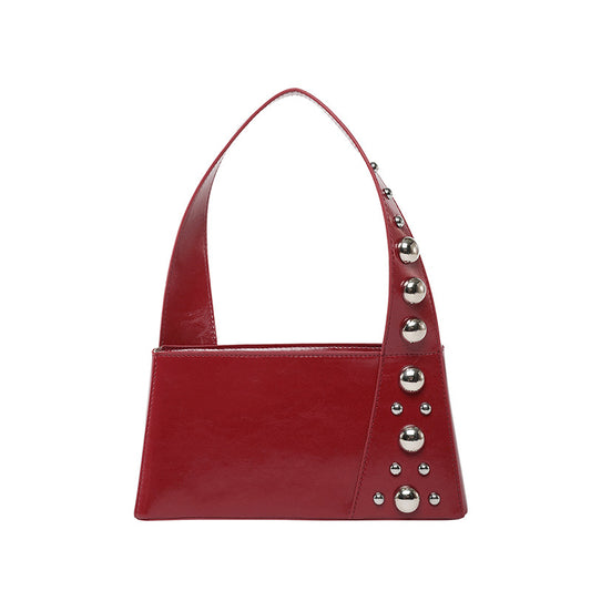 Ladies New Luxury Designer Rivet Shoulder Bag