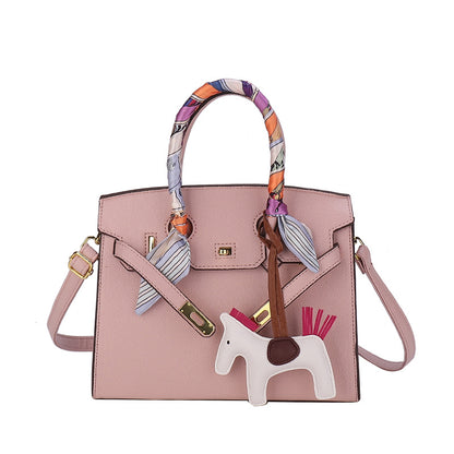 Modern Temperament Women's Summer Retro Silk Scarf Bag