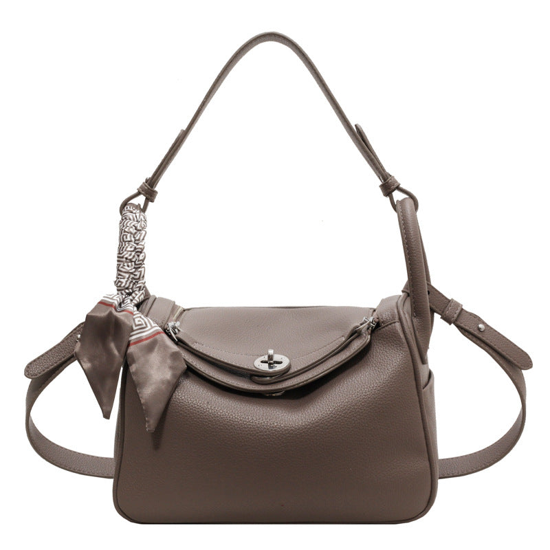 Autumn Fashion Shoulder & Crossbody With Pillow Texture Tote Gray Bag