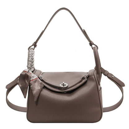 Autumn Fashion Shoulder & Crossbody With Pillow Texture Tote Gray Bag
