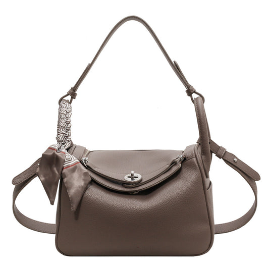 Autumn Fashion Shoulder & Crossbody With Pillow Texture Tote Gray Bag