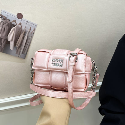 Woven Clutch Tote Trendy Crossbody Purse Leather Bag