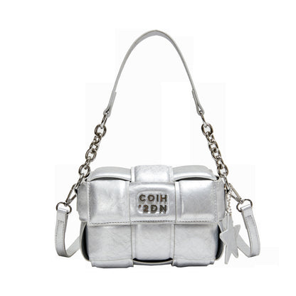 Woven Clutch Tote Trendy Crossbody Purse Leather Bag