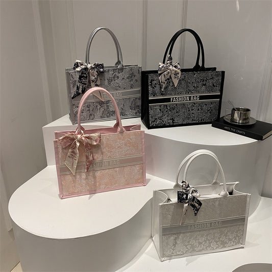 Hilbag Textured Embroidery Portable Stylish Women's Bag