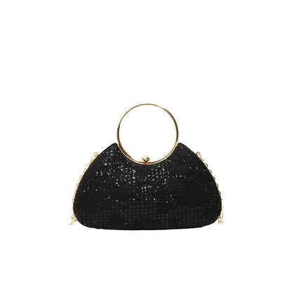 Spring Stitched Square Lockable Shiny Crossbody Women's Bag