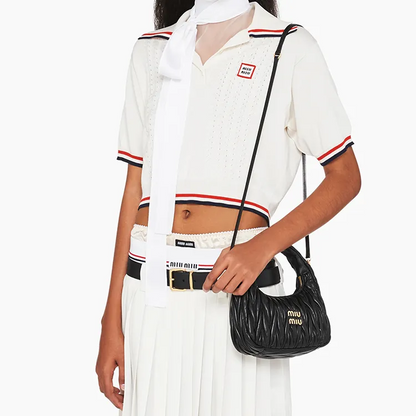 Miu Miu Wander Matelassé Soft Sheepskin Hobo Bag
