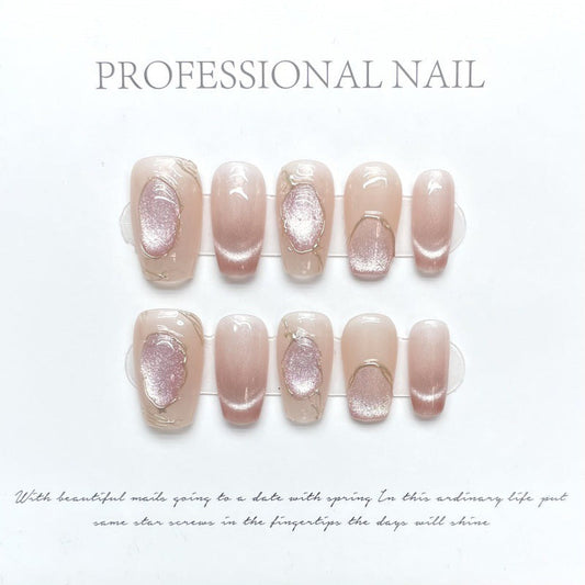 Press On Nail Long Coffin Nails Shape 10Pcs Mask Queen Nepal