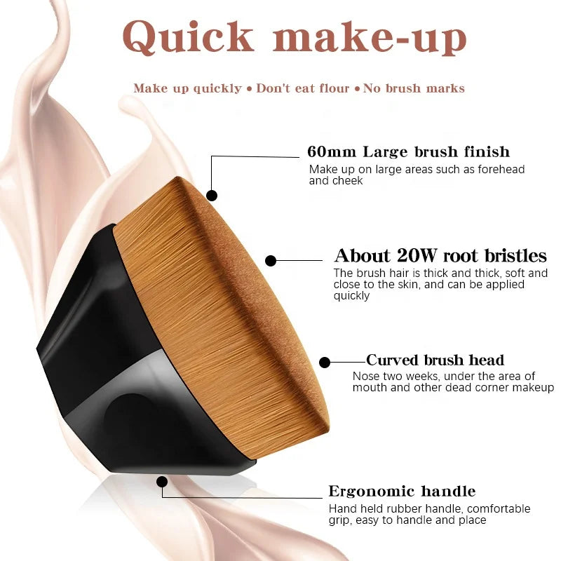 Six Corners Soft Synthetic Makeup Flawless Foundation Brush