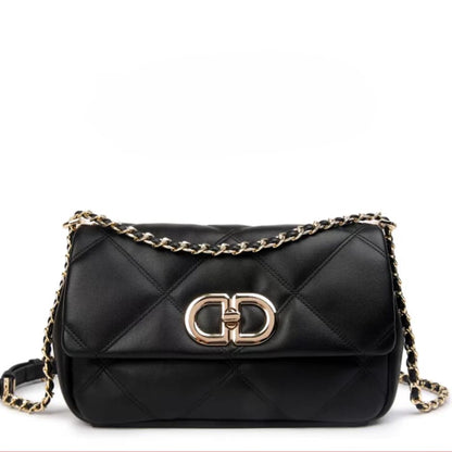 Bettina Vivian White Quilted Shoulder Bag