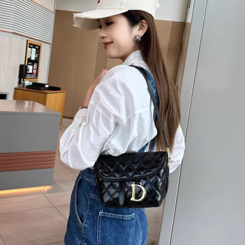 Dior Saddle Stylish Ladies Black Bag