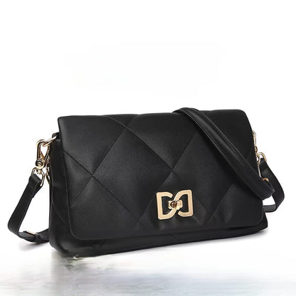 Topline Botswana Soft Quilted Crossbody Black Bag