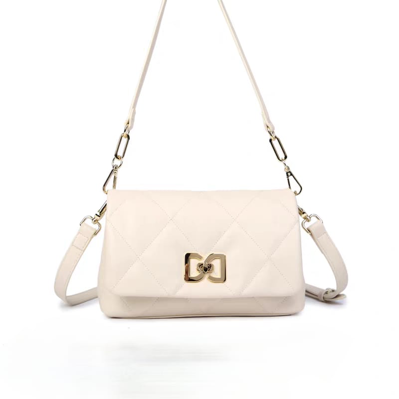 Topline Botswana Soft Quilted Crossbody Black Bag