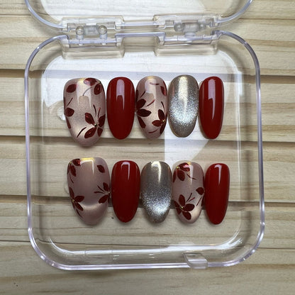 Press On Nails Round Oval Shape H0381-G