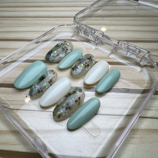 Press On Nails Round Oval Shape H0405-D