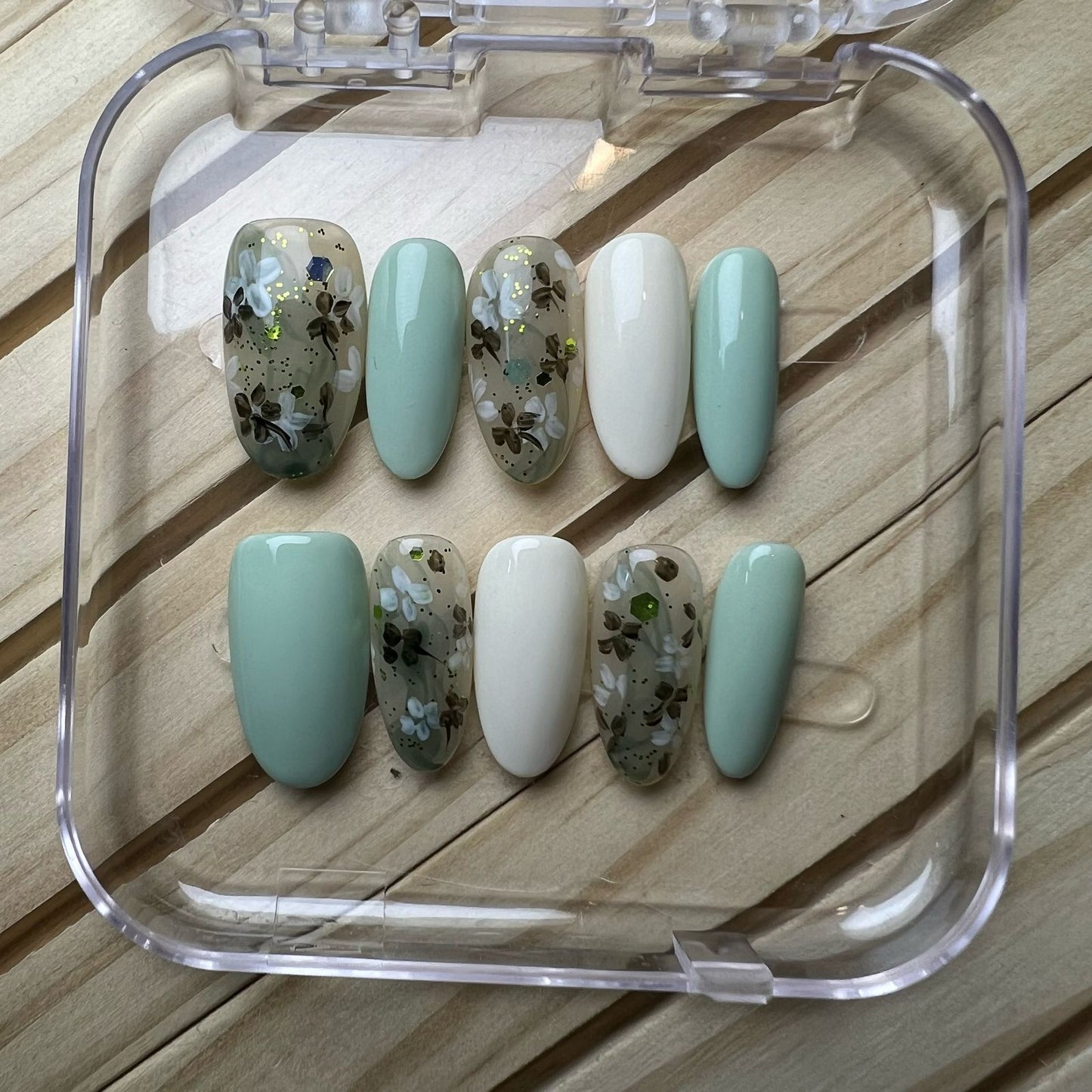 Press On Nails Round Oval Shape H0405-D