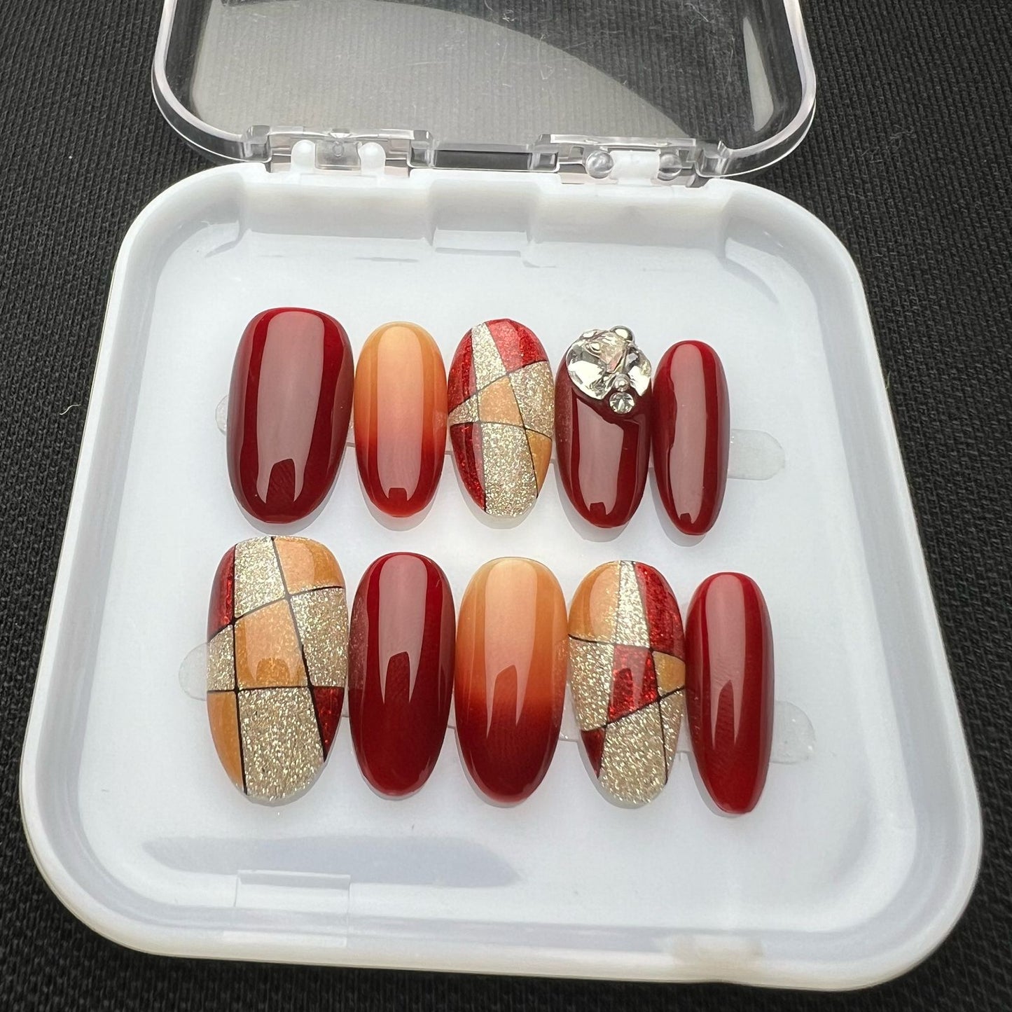 Press On Nails Round Oval Shape H0314-D