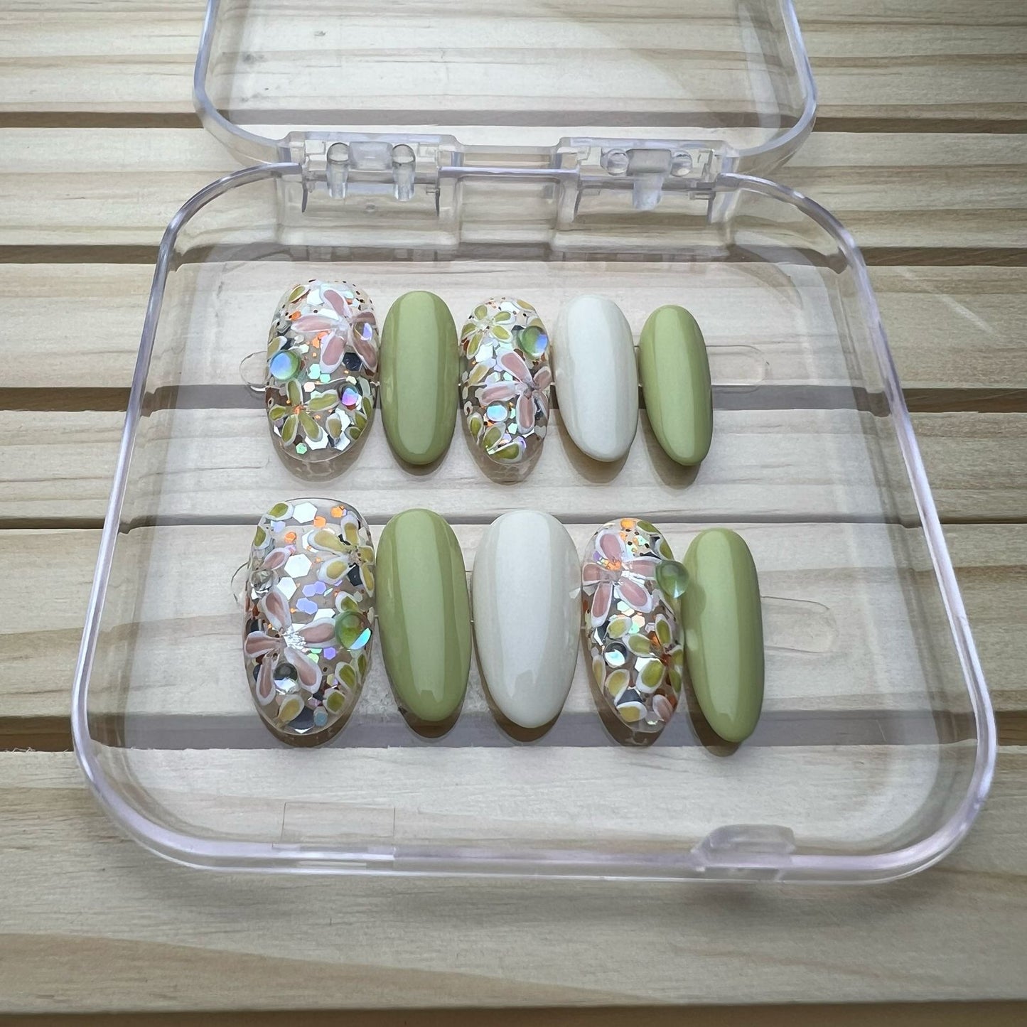 Press On Nails Round Oval Shape H0421-D
