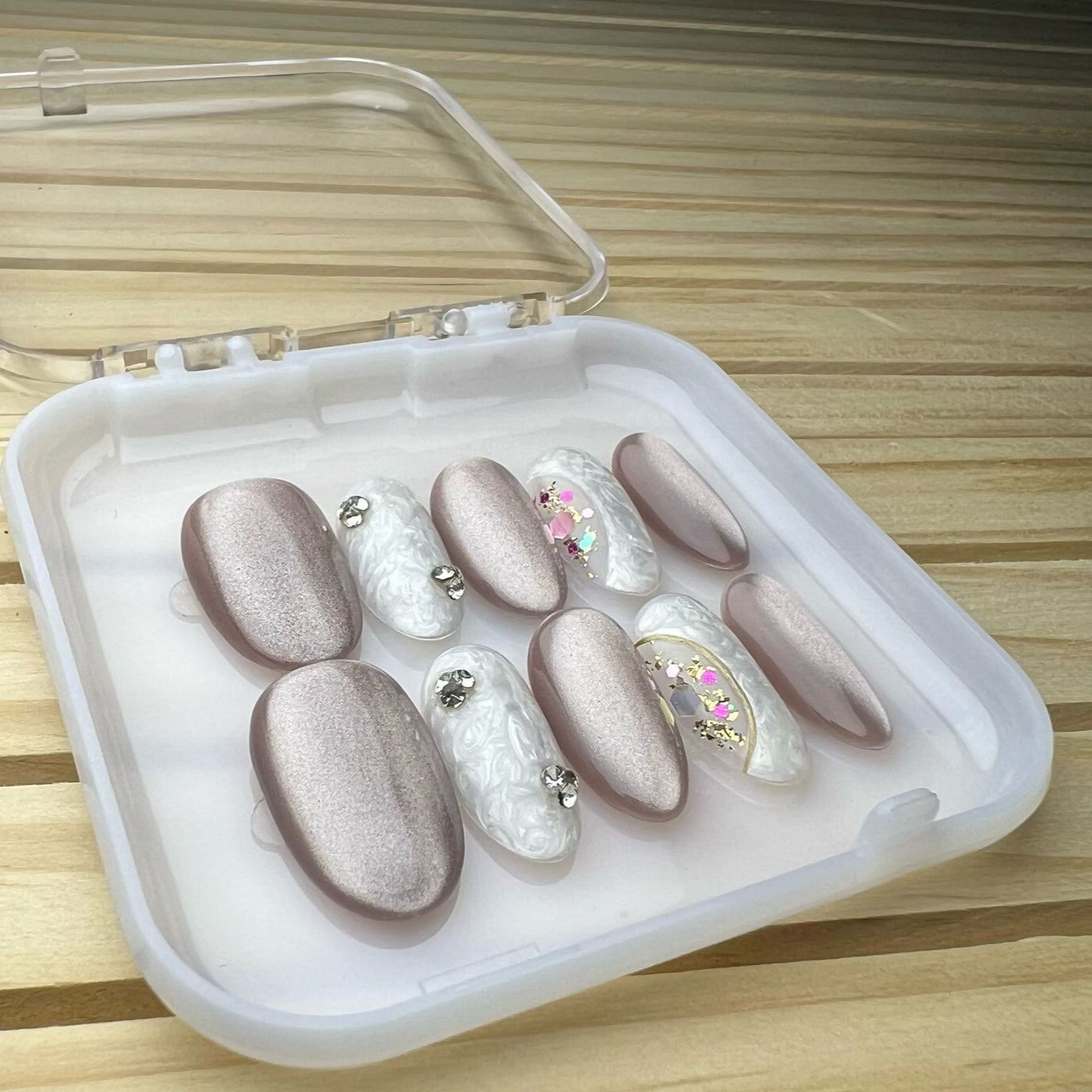 Press On Nails Round Oval Shape X0044-A