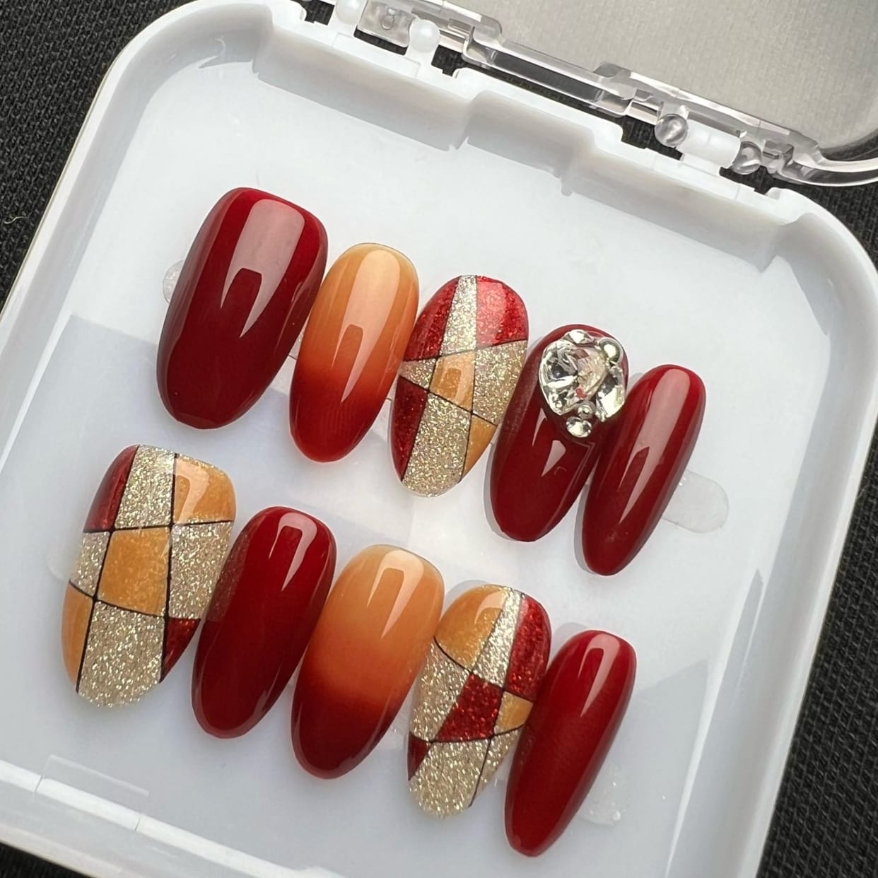 Press On Nails Round Oval Shape H0314-D