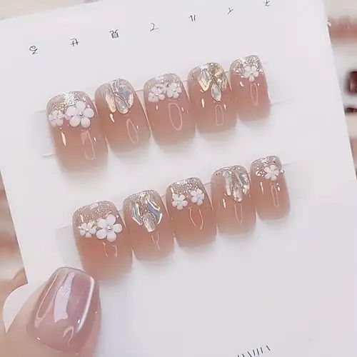 Y002 Press On Nails Square Coffin Shape