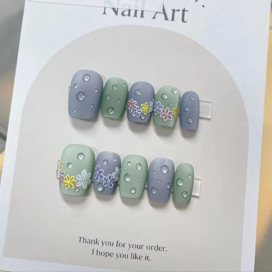 Y003 Press On Nails Square Coffin Shape